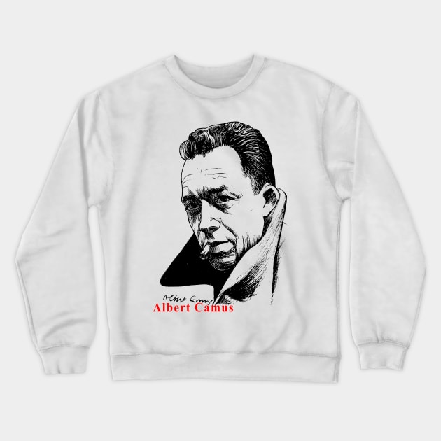 Albert Camus Sketch Crewneck Sweatshirt by riphan01